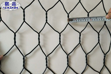 পিভিসি লেপযুক্ত বোনা গ্যাবিয়ন জাল বক্স জাল তারের 2.7 মিমি / এজ ওয়্যার 3.4 মিমি