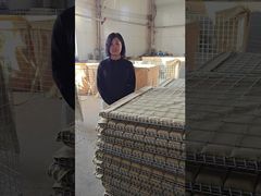 সবুজ/বালি জিওটেক্সটাইল সহ প্রতিরক্ষামূলক বাস্টিয়ন বাধা/নদী সুরক্ষা বাধা