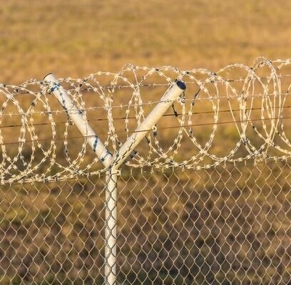 Razor Wire Razor Barbed Wire Galvanized Steel 18" 1 Coils 50 Ft Per Roll CBT-65