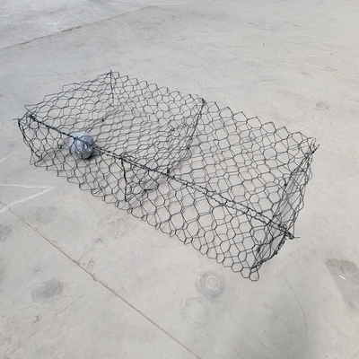 গ্যালভানাইজড 2.7mm Gabion বক্স 2x1x1m 3x1x1m 80x100mm হেক্সাগোনাল