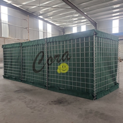 MIL 19 / 2.74m উচ্চ গ্যালভানাইজড প্রতিরক্ষামূলক বাধা বালি দুর্গ বিস্ফোরণ প্রতিরোধী সমর্থন দেয়াল বিক্রয়ের জন্য
