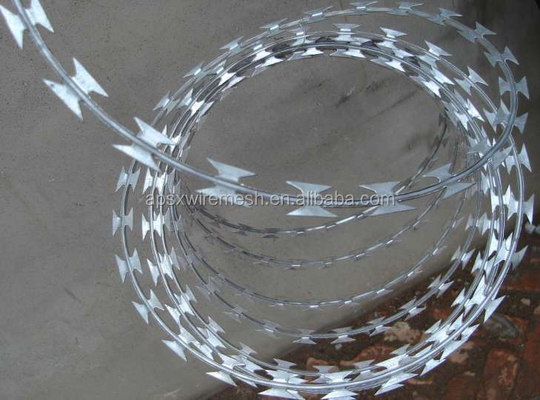একক কয়েল কনসার্টিনা রেজার ওয়্যার দিয়ে আপনার সম্পত্তি সুরক্ষিত করুন সামরিক ও বেসামরিক