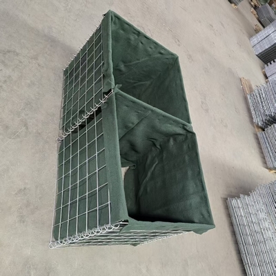 MIL10 2.21M ঝালাই গ্যাবিয়ন বক্স গরম ডুবিয়ে গ্যালভানাইজড HESCO জমি ভরা সামরিক গ্রেড বাধা বন্যা নিয়ন্ত্রণের জন্য