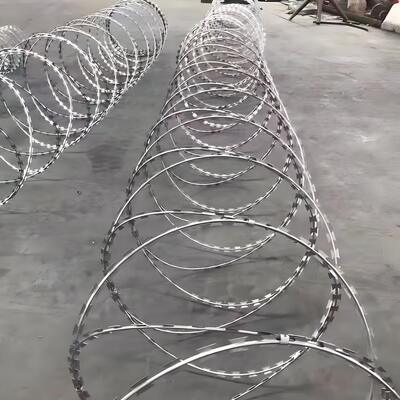 50cm Coild Stainless Steel Tape Concertina BTO-16 Razor Barbed Wire Fence