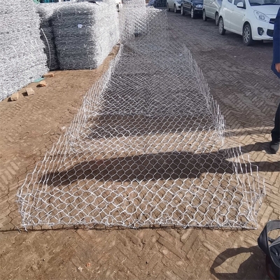 2.5mm 6*2*0.3m সাইজ স্টোন ডাবল টুইস্টের জন্য গ্যালভানাইজড স্টিলের খাঁচা
