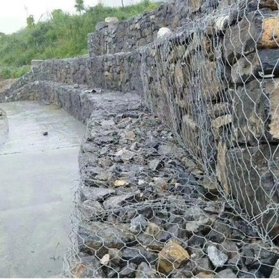 খাঁচার জন্য গ্যাবিয়ন ঝুড়ি 4x1x1 80mm লোহার তারের জাল
