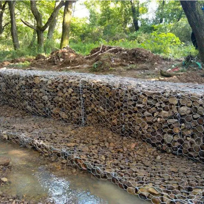 বন্যা নিয়ন্ত্রণ প্রকল্পের জন্য 2X1X1M গ্যাবিয়ন ওয়্যার মেশ বক্স 80X100Mm গ্যাবিয়ন রক বাস্কেট