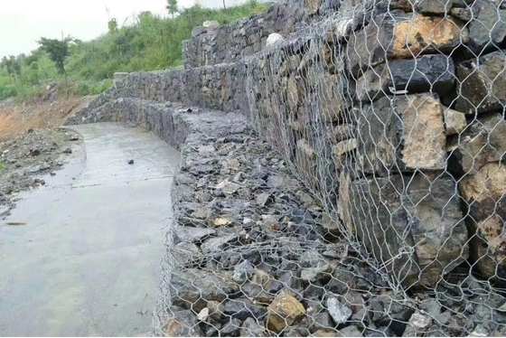 পিভিসি প্রলিপ্ত 3.0 মিমি গ্যালভানাইজড গ্যাবিয়ন ওয়্যার মেশ জিঙ্ক ম্যাট্রেস হেক্সাগোনাল গ্যাবিয়ন বক্স