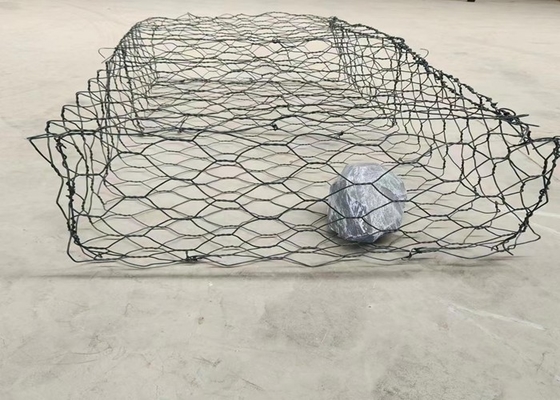 ঢাল সমর্থন 2m X 1m X 1m কাস্টম গ্যাবিয়ন বাস্কেট 6x8cm জাল গর্ত