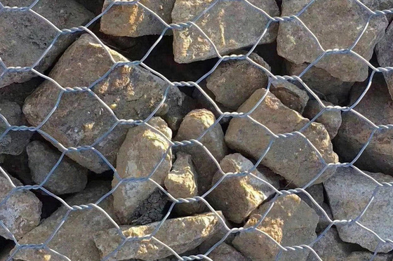 1mx1mx0.5m Wire Mesh Gabion Basket গরম গ্যালভানাইজড ভারী