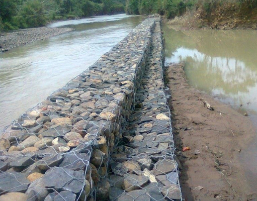 2*1*0.5M পিভিসি লেপা গ্যাবিয়ন বক্স গ্যালভানাইজড ভারী দায়িত্ব জাল