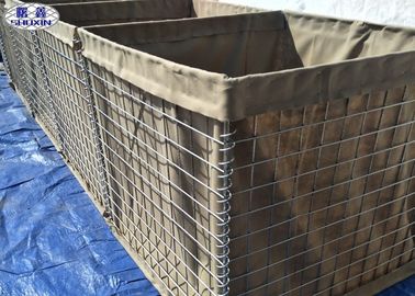 Geotextile রেখাযুক্ত সামরিক বালির প্রাচীর, Secuirty বালি Hesco Bastion ওয়াল
