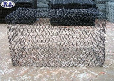 80X100 পিভিসি লেপ Gabion ওয়াল Cages, তারের বেতের বেতার বজায় রাখা