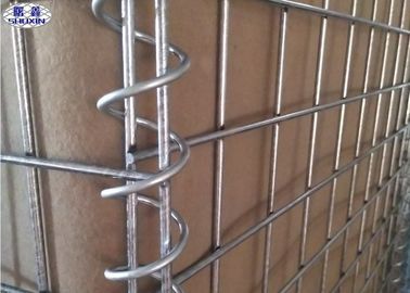 Collapsible মেটাল Gabion বক্স নিরাপত্তা বাধা 300gsm বালি রঙ ই এম সেবা