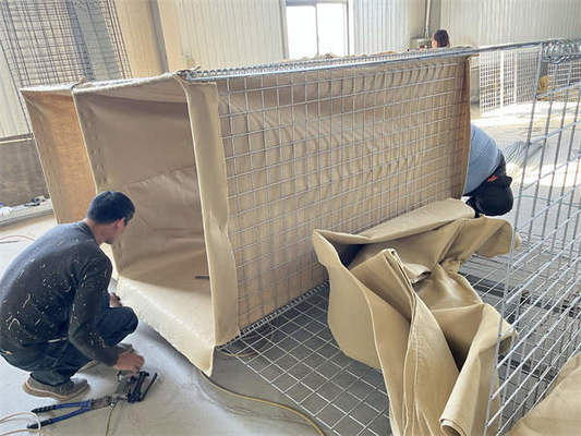 গ্যালভানাইজড বালি প্রাচীর ঝালাই প্রতিরক্ষামূলক বাধা বিস্ফোরণ প্রুফ খাঁচা বন্যা প্রতিরক্ষা গ্যাবিয়ন বিস্ফোরণ প্রাচীর ভূতাত্ত্বিক বস্ত্র বেষ্টিত বাধা