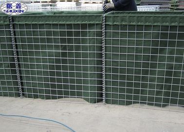 সবুজ Geotextile সামরিক Gabion বক্স দস্তা - অ্যালুমিনিয়াম প্রলিপ্ত প্রকার