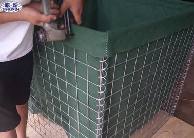 গরম ডুব Galvanized সামরিক Gabion বক্স hesco বাধা, ওয়্যার জাল বজায় রাখা ওয়াল