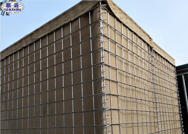 সামরিক Gabion বক্স প্রতিরক্ষামূলক হেসক বাধা Beige বালি Geotextile সিই সার্টিফিকেশন