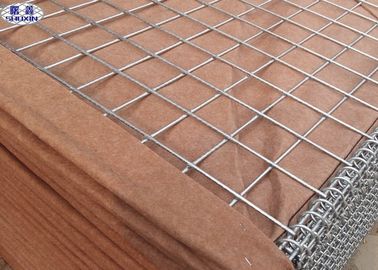 ব্রাউন সামরিক Gabion বক্স, হেসক বাধা গ্যালোভাইজড গ্যাবিয়ান বক্স কার্যকর সুরক্ষা
