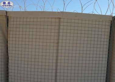বালি বা শিলা দিয়ে ভরাট সামরিক Gabion ওয়াল বাধা