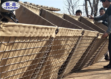 গরম ডুব Galvanized প্রতিরক্ষামূলক Bastion ওয়াল / ঢালাই তারের Gabion Baskets