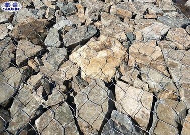 গরম ডুব Galvanized Gabion ওয়াল Cages, ঢালাই ওয়্যার Gabion Baskets