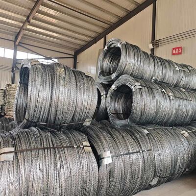 হট-ডিপ গ্যালভানাইজড ব্লেড কাঁটাতারের রেজার কাঁটাতারের ফার্ম সিকিউরিটি অ্যান্টি ক্লাইম্বিং