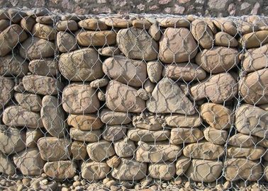 ইস্পাত ওয়্যার স্টোন Gabion ওয়াল Cages 2.7 মিমি PVC লেপা সারফেস চিকিত্সা