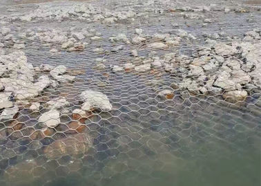 পিভিসি লেপা Gabion Baskets Cages, 60 এক্স 80mm ইস্পাত Gabion ওয়াল Baskets