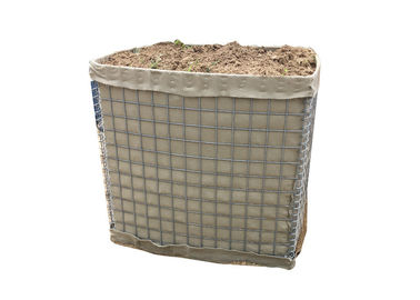 হট dipped galvanized ঢালাই Gabion ঝুড়ি বালি রঙ এন্টি - বিস্ফোরণ ওয়াল
