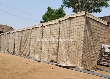 ঢালাই প্রতিরোধী বেলন বাধা ওয়াল সামরিক Gabion বক্স 4-5.0 মিমি ওয়্যার Dia