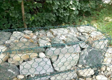 হেক্সাজোনল রক বাস্কেট বজায় রাখা ওয়াল, গরম ডুব Galvanized Gabion ওয়াল নির্মাণ