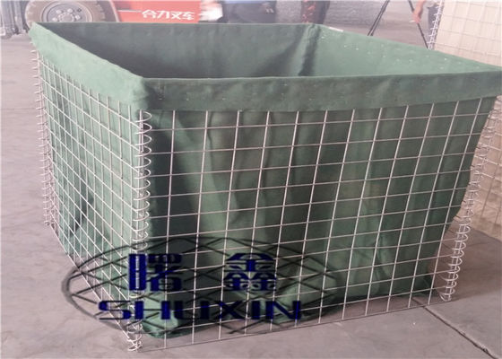 UV প্রতিরোধী ভারী বৃষ্টি ঝড় সুরক্ষা বালি ভরা বাধা বন্যা নিয়ন্ত্রণের জন্য hesco দুর্গ