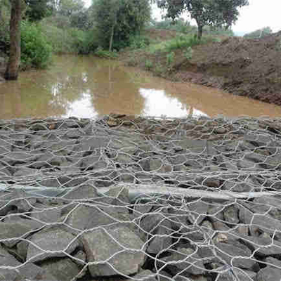 গ্যালভানাইজড গ্যাবিয়ন ঝুড়ি 2m X 1m X 1m বোনা লোহার তারের বেড়া নদী সুরক্ষা